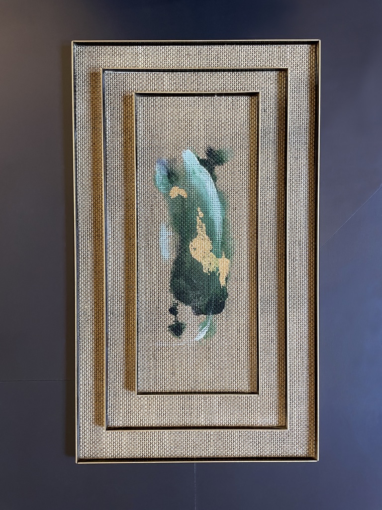 Vassoio rettangolare in ottone WARA KIN – Prezioso pezzo artigianale dipinto a mano