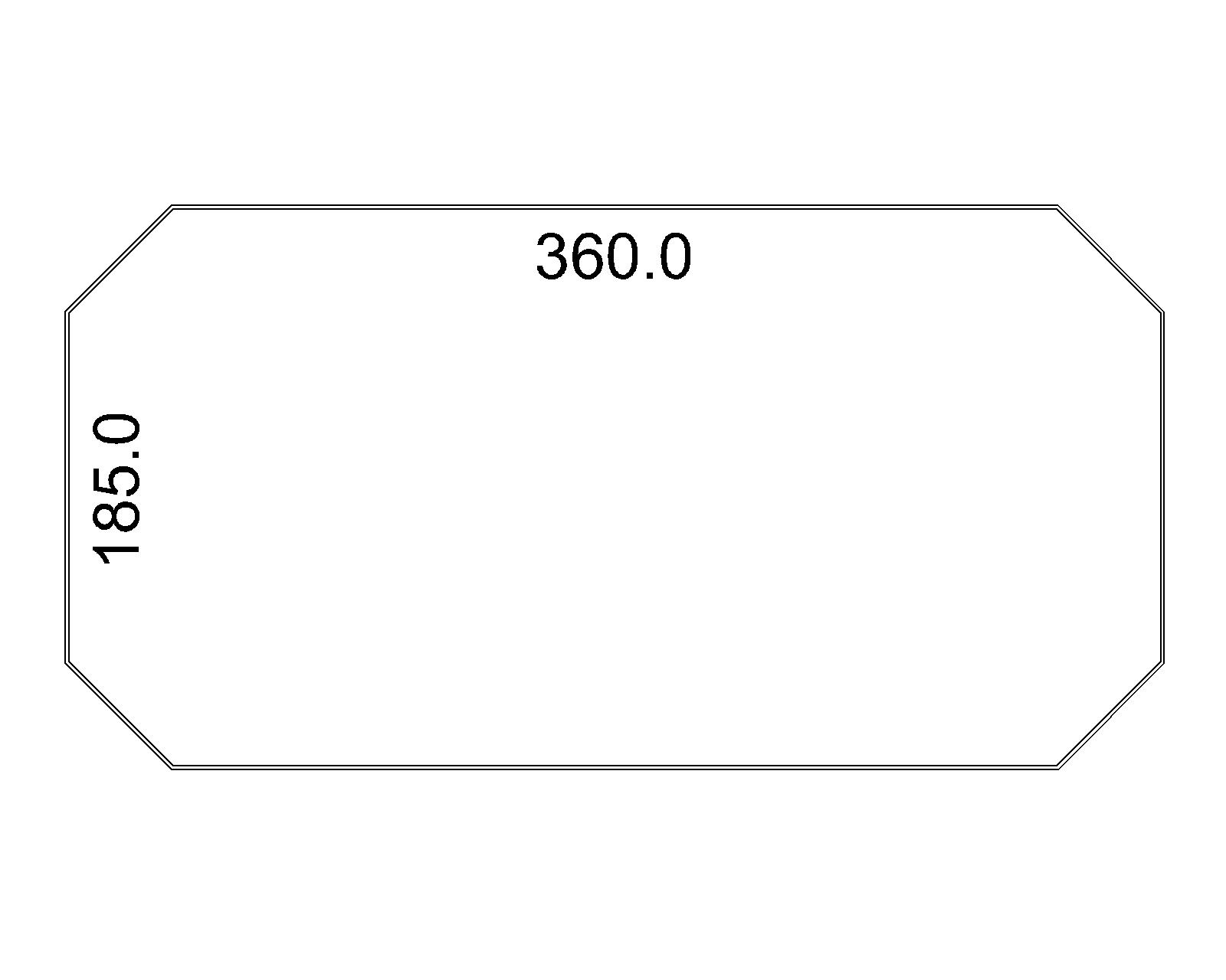 Wara Kin Vassoio Poligonale medio